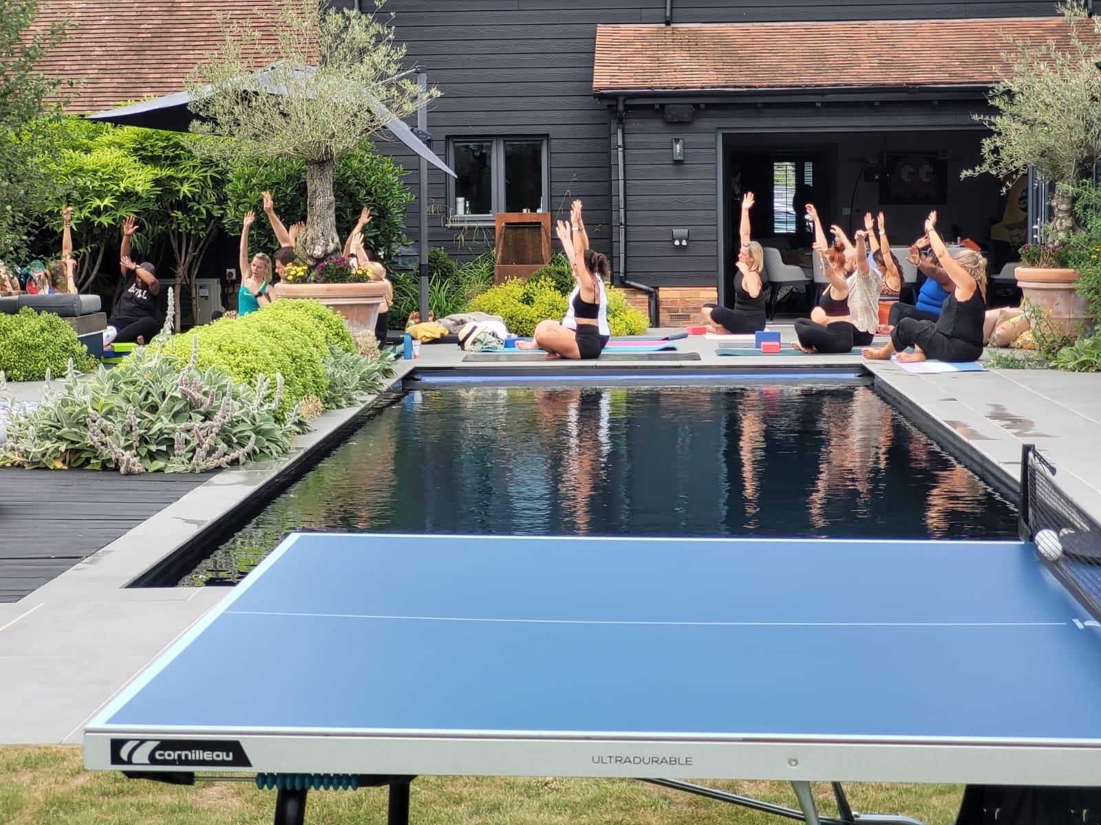 Women training and relaxing together near Bromley